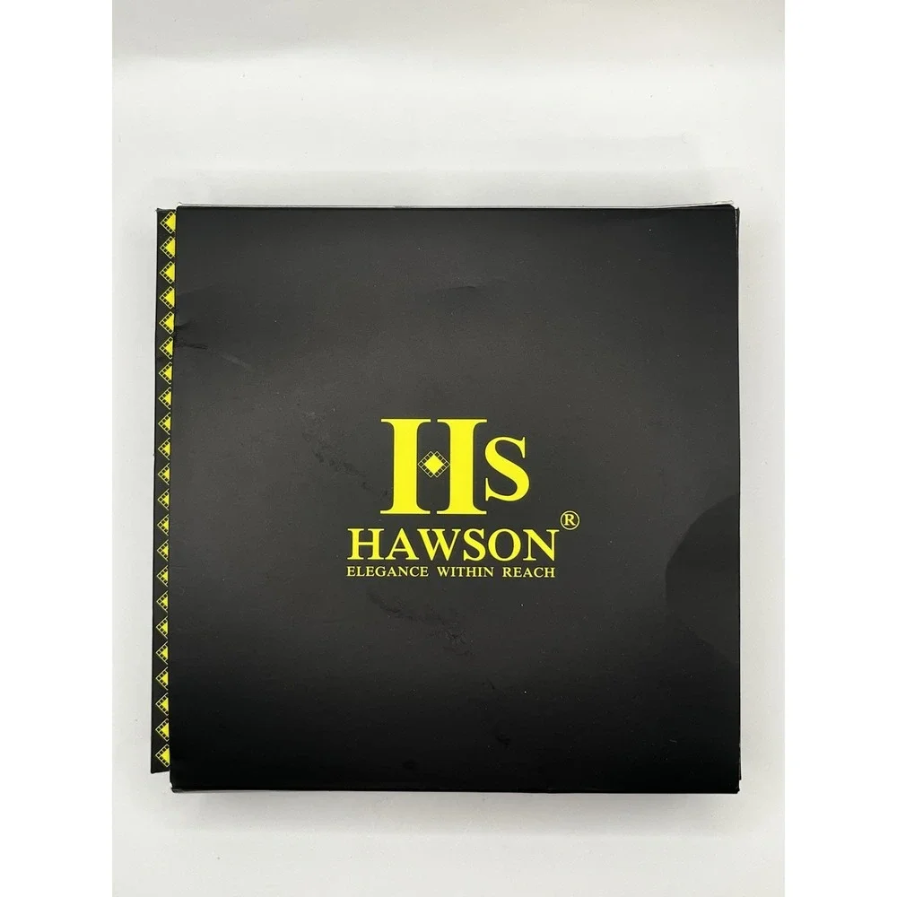 Hawson Black Tie With Gold Cuff Links And Tie Clip Jewelry Wedding Business New‎
